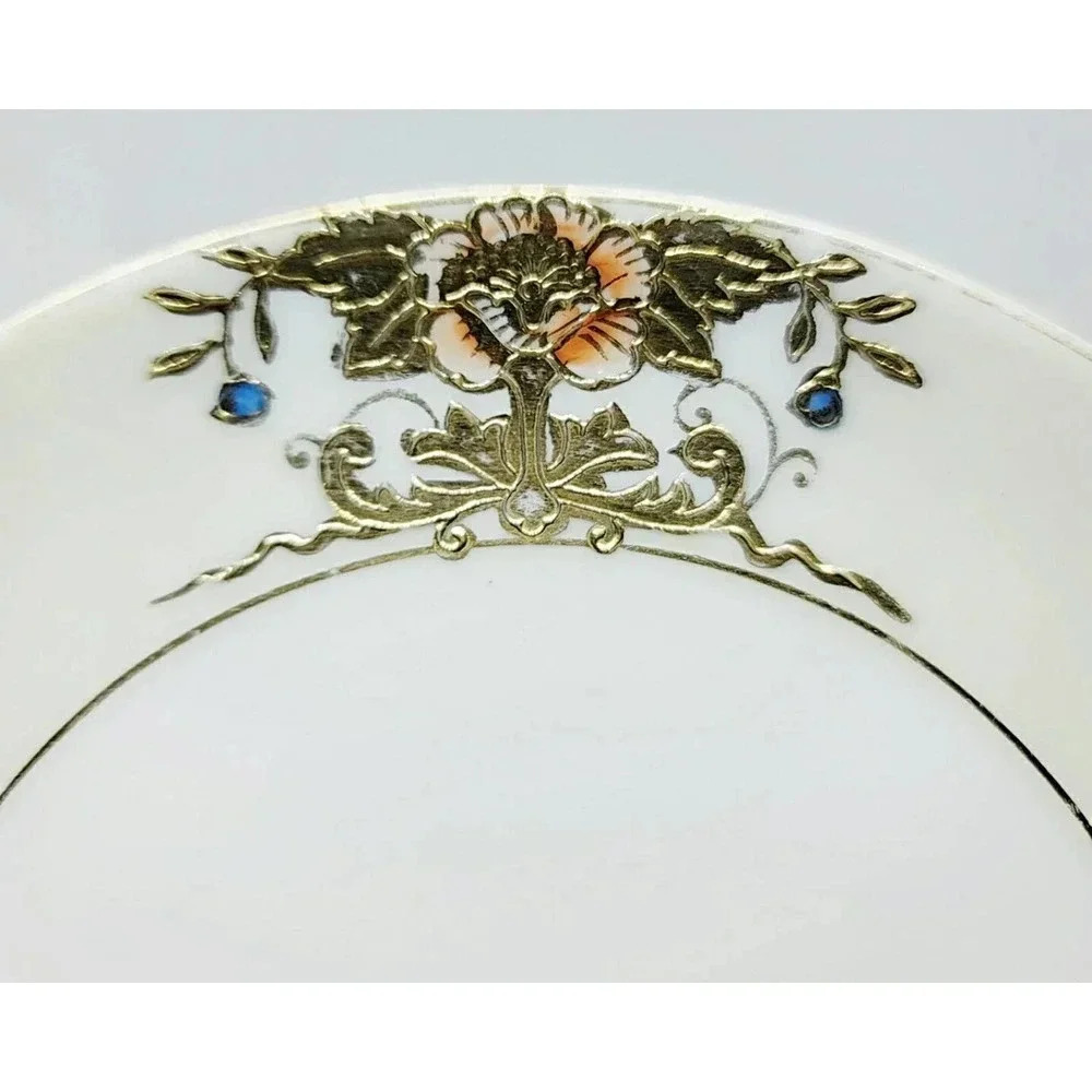 Antique Noritake Hand Painted Lemon Wedge Server or Ring Dish